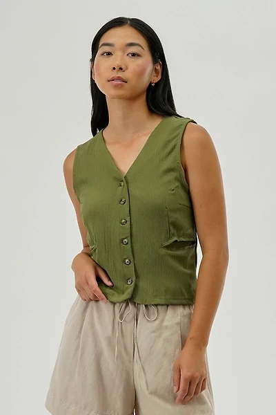 Stylexchange Vintage Button Up Sleeveless Shirt