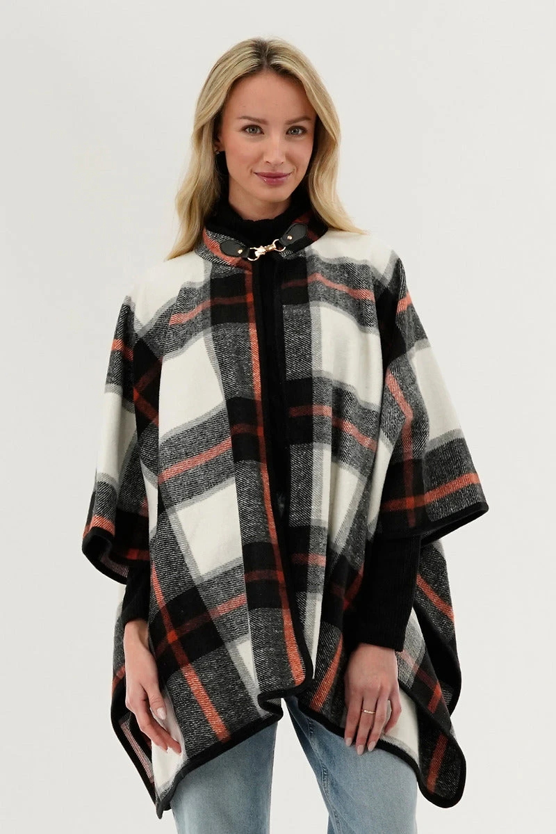 Canada Weather Gear Plaid Poncho