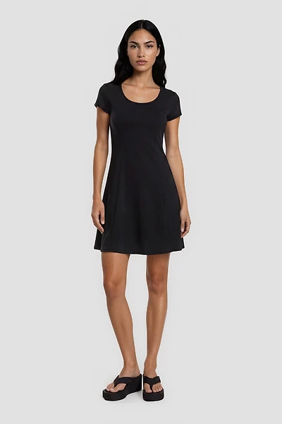 Round Neck Short Dress