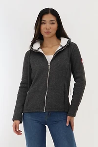 Canada Weather Gear Sherpa Lined Fleece Zip Up Hoodie