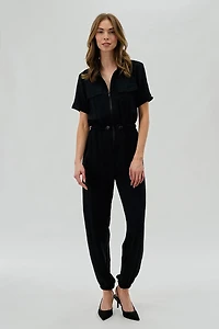 Stylexchange Vintage Zip Up Drawstring Waist Jumpsuit