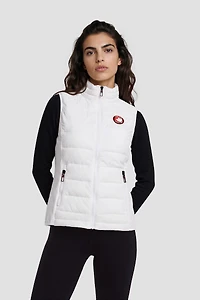 Sleeveless Zip Up Vest - White