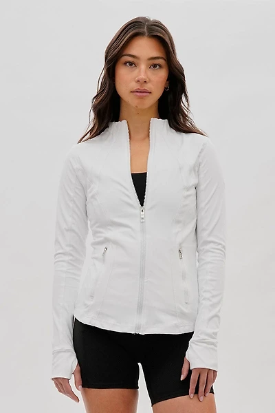 Fitted Yoga Lightweight Jacket - White