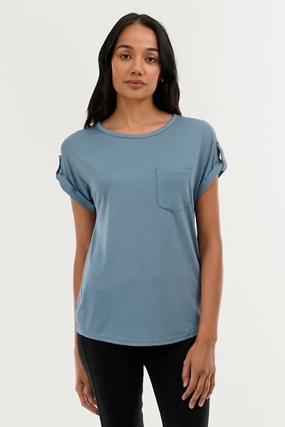 Costa Blanca Basic Cap Sleeve Tee