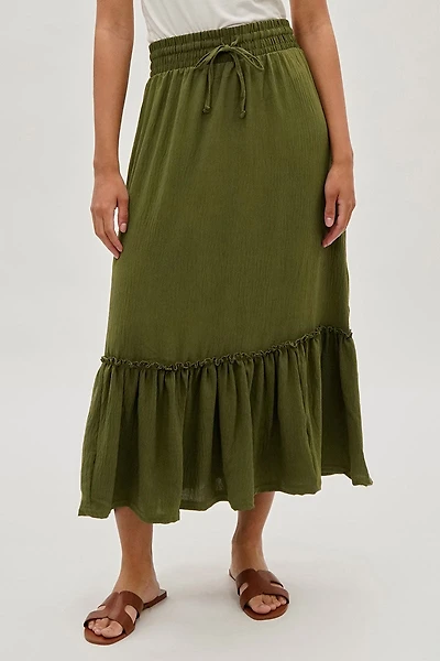 Stylexchange Vintage Tiered Cinched Skirt