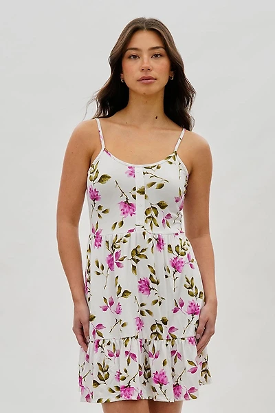 Stylexchange Vintage Floral Henley Day Dress