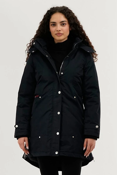 Sherpa Lined Parka Jacket - Navy