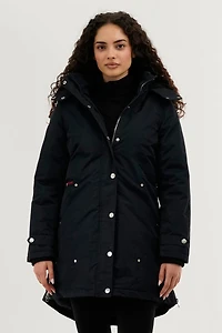 Sherpa Lined Parka Jacket - Navy