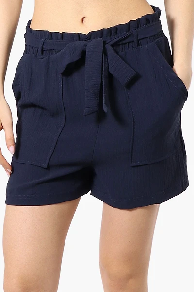Urbanology Solid Belted Shorts