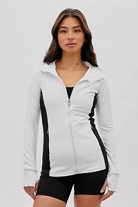 Zip Up Yoga Lightweight Jacket - White