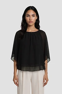 Flutter Sleeve Boat Neck Top