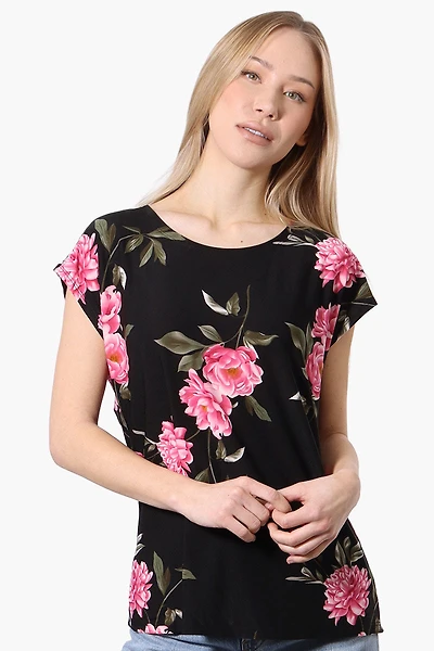 Beechers Brook Floral Cap Sleeve Tee