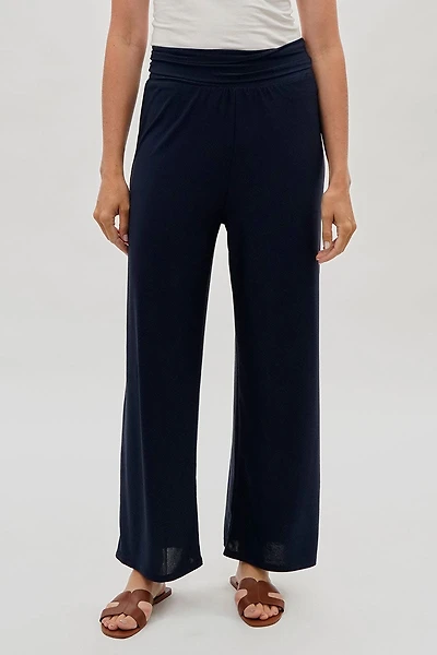 Costa Blanca Wide Leg Fold Over Pants