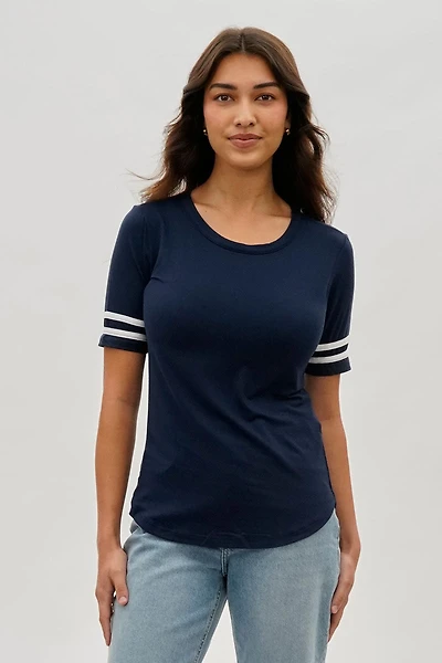 Stylexchange Vintage Striped Varsity Tee