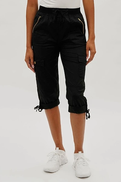 International INC Company Drawstring Cargo Capris