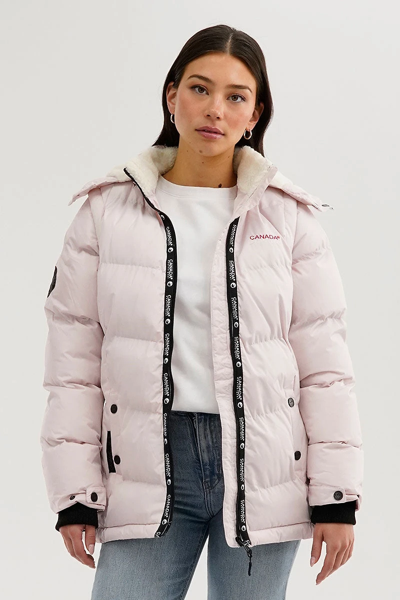 Zip Off Sleeve Parka Jacket