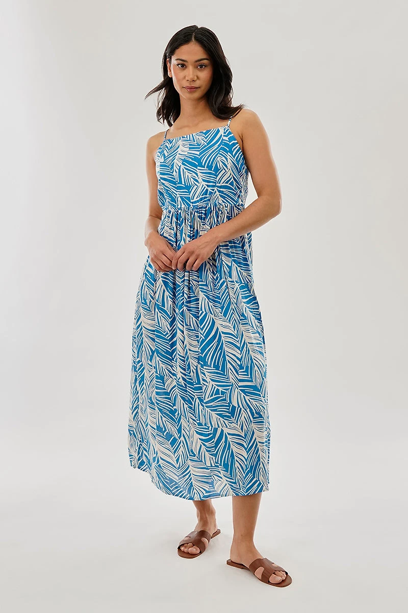 International INC Company Printed Square Neck Maxi Dress
