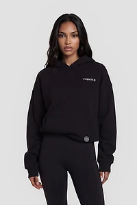 Long Sleeve "Fighter" Hoodie - Black