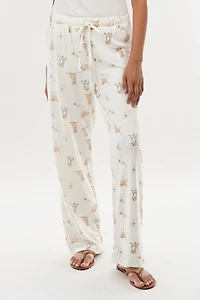 Canada Weather Gear Dog Print Wide Leg Pajama Pants