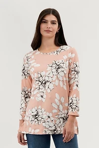 International INC Company Floral 3/4 Sleeve Blouse