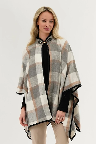Canada Weather Gear Plaid Poncho