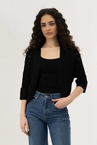 Beechers Brook 3/4 Sleeve Shrug Cardigan