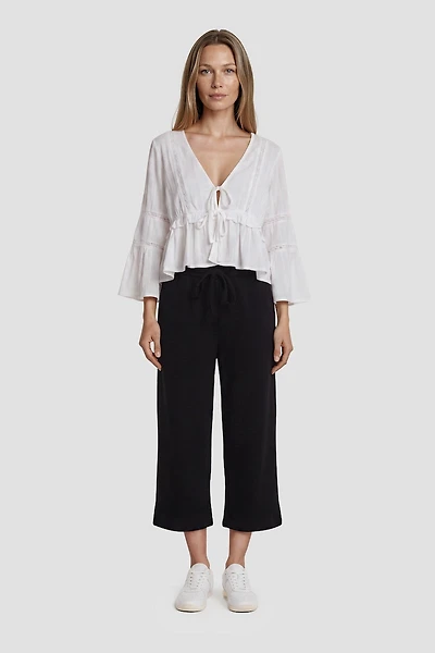 Cropped Pants With Drawstrings