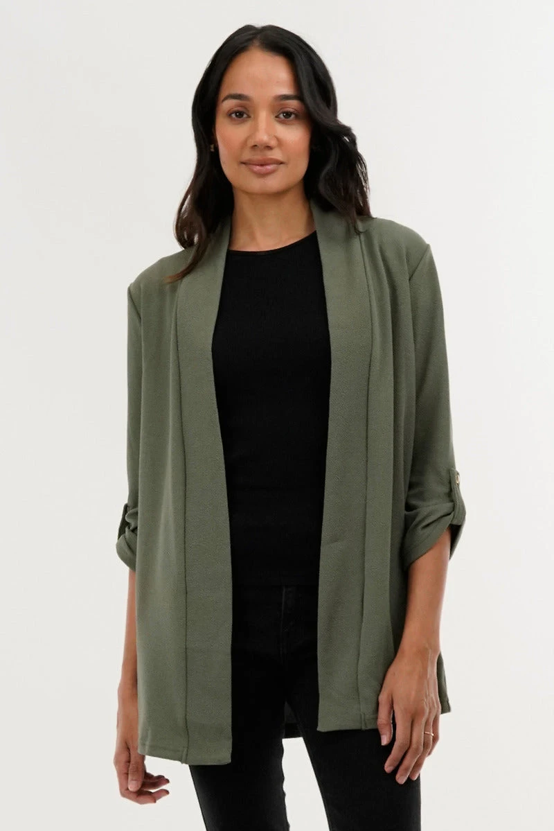 International INC Company Roll Up Sleeve Cardigan