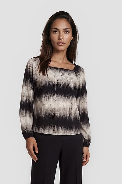 Long Sleeve Square Neck Top