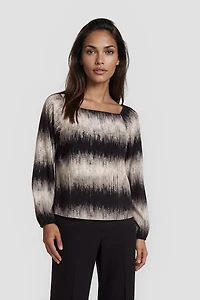 Long Sleeve Square Neck Top