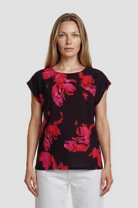 Basic Printed Tee - Magenta