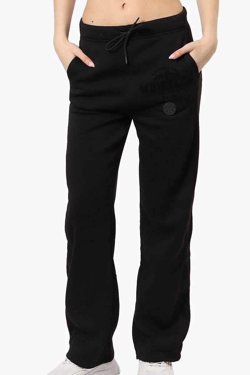 Fahrenheit Whistler Print Fleece Sweatpants - Black