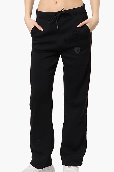 Fahrenheit Whistler Print Fleece Sweatpants - Black