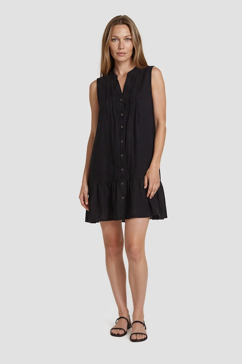 Sleeveless Button Up Day Dress
