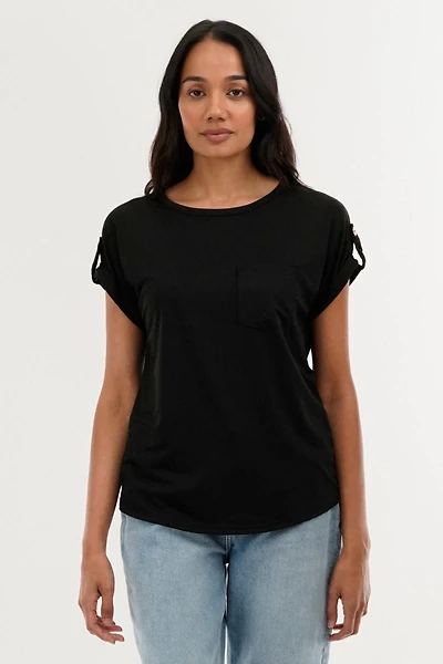 Costa Blanca Basic Cap Sleeve Tee