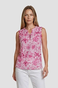 Sleeveless Printed Top - Pink
