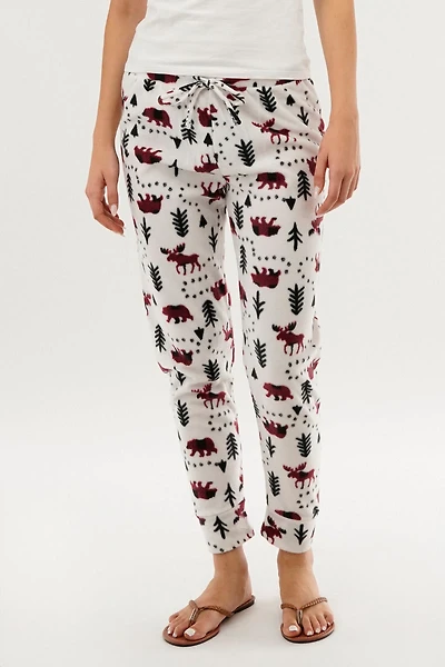 Canada Weather Gear Winter Print Pajama Pants - White