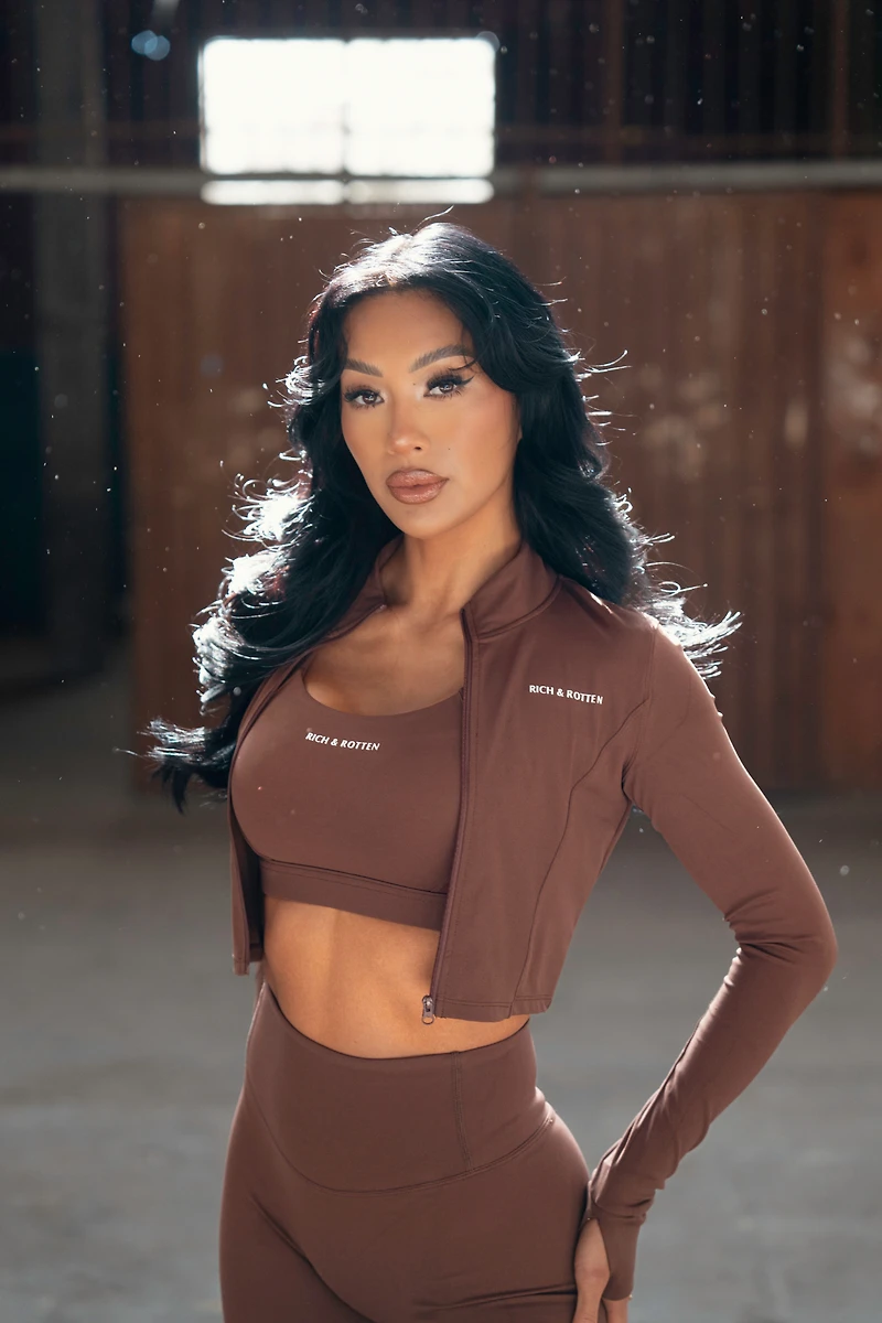 Women's Active Yoga Set - Brown