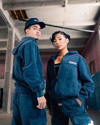 Unisex Indigo Terry Hoodie