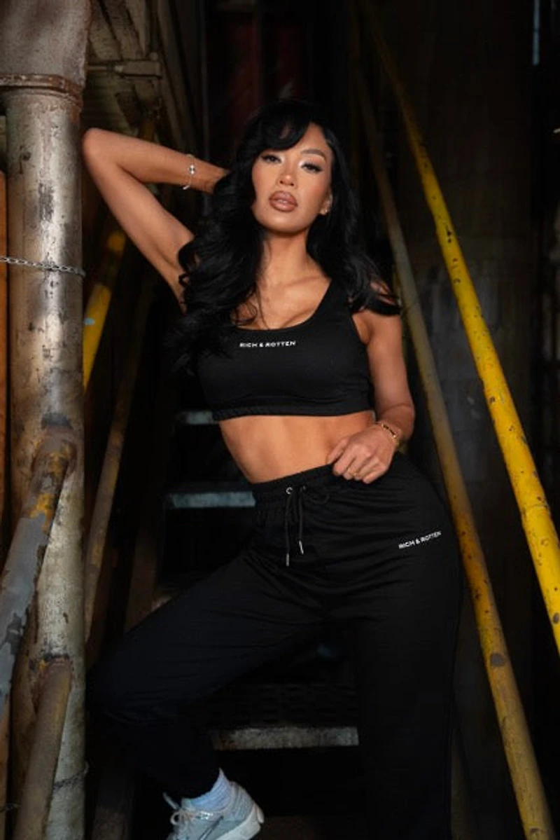 Sleek Black Activewear Set