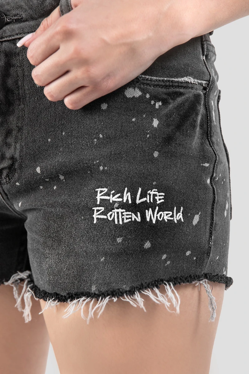 Light Grey Splash Shorts