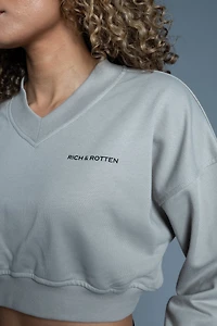 Herr V Neck Terry Crop