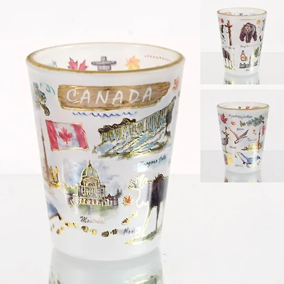 Canada Frosted Shot Glass