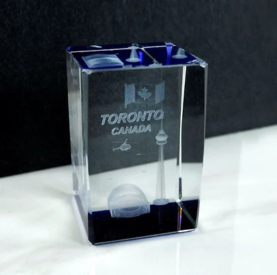 Crystal Block CN  Tower 4x4x6cm