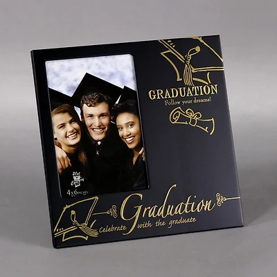 Black & Gold Graduation Frame - 4x6