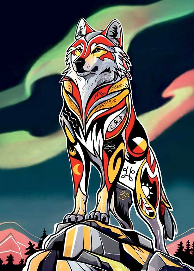 Wolf Standing Magnet