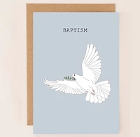 Baptism Dove Card