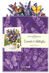 Lavender & Butterflies Pop-Up Card - Large