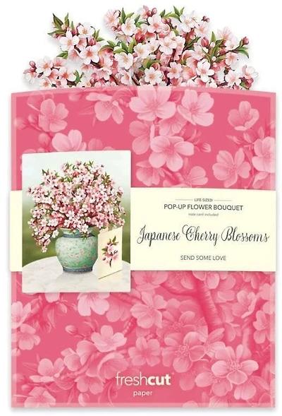 Japanese Cherry Blossoms Pop-Up Card - Large