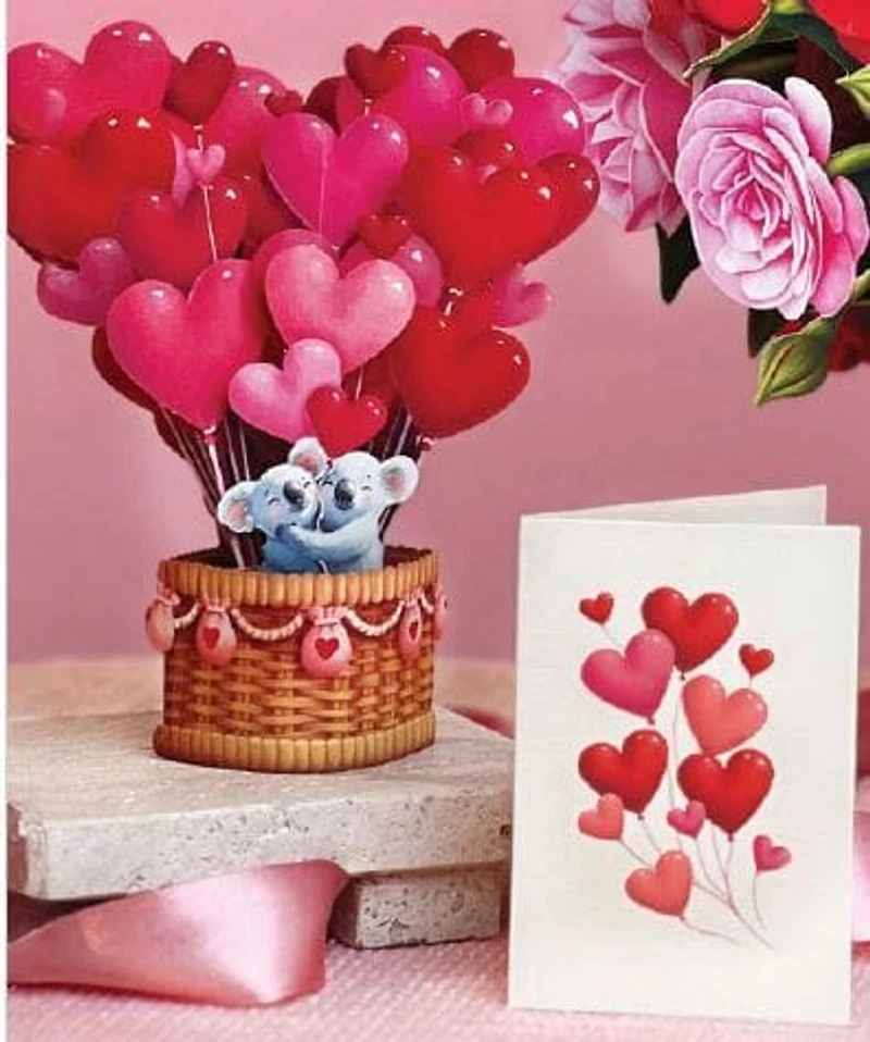 Heart Balloons Pop-Up Card